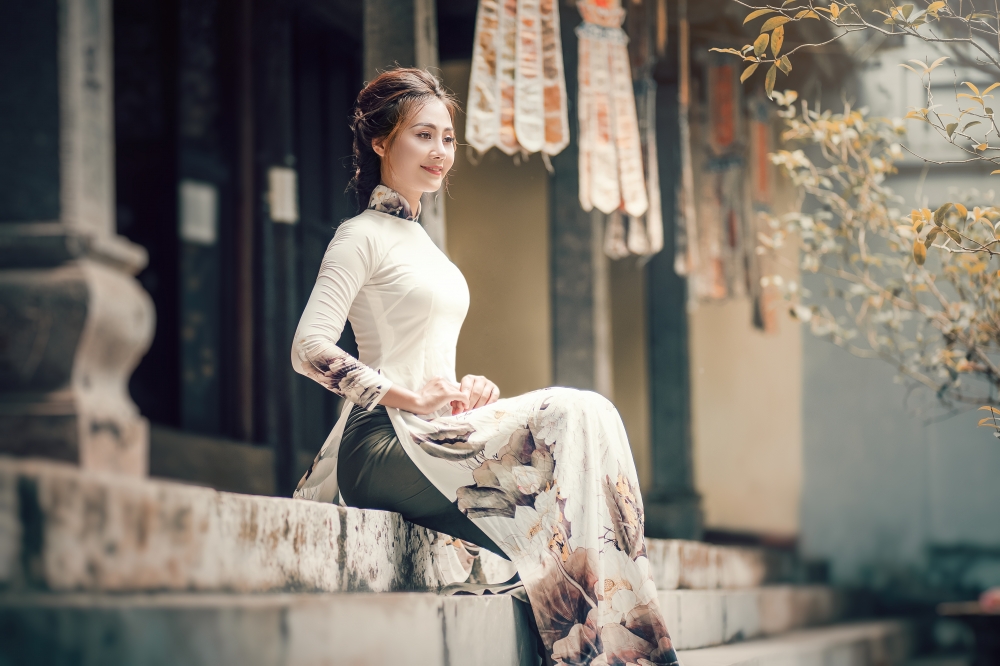 베트남 전통의상 아오자이 스냅촬영